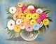 Flowers On Bouquet Pots painting (ART_7104_42598) - Handpainted Art Painting - 24in X 22in