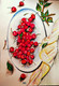 Cherries on the plate (ART_5271_42711) - Handpainted Art Painting - 12in X 18in
