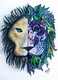 LION  (ART_7109_42861) - Handpainted Art Painting - 11in X 14in