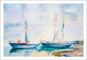 Landscape | Ships in The Sea | Eco-Friendly & Odorless Canvas Print (PRT_7026_41901) - Canvas Art Print - 44in X 29in