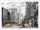 Cityscape | Street View Of New York | Eco-Friendly & Odorless Canvas Print (PRT_7026_41368) - Canvas Art Print - 44in X 32in