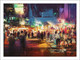 Cityscape | Shopping Street | Eco-Friendly & Odorless Canvas Print (PRT_7026_41359) - Canvas Art Print - 44in X 32in