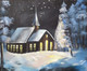 Winter Night (ART_7112_42775) - Handpainted Art Painting - 20in X 24in
