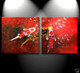 fish, bubbles, red, water, fish in water, bubbles in water, multipiece bubbles