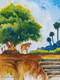 Rural landscape (ART_7156_43048) - Handpainted Art Painting - 16in X 11in