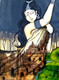 Khajuraho  (ART_7129_43238) - Handpainted Art Painting - 30in X 36in