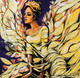 The Girl With Golden Wings (ART_2571_43286) - Handpainted Art Painting - 18in X 18in
