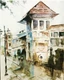 City Side (ART_5038_43326) - Handpainted Art Painting - 15in X 22in