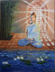 The Enlightened One - Gautama Buddha (ART_3674_43533) - Handpainted Art Painting - 12in X 18in