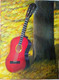 Guitar with Tree stem support (ART_7188_43625) - Handpainted Art Painting - 16in X 21in