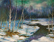 Winter in Kashmir-By Satish Pandita (ART_5709_43767) - Handpainted Art Painting - 40in X 30in