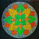 Wheel of Petals (ART_7190_44023) - Handpainted Art Painting - 12in X 12in