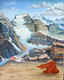 Budhaa hiding in Ladakh (ART_1569_44384) - Handpainted Art Painting - 22in X 28in