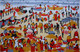 Fisherman Daily Life (ART_6412_44427) - Handpainted Art Painting - 72in X 48in