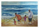 Beach Family (ART_7177_44506) - Handpainted Art Painting - 16in X 11in