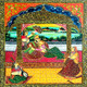 Rajasthani Mughal Miniature Art (ART_6505_44491) - Handpainted Art Painting - 27in X 27in