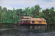 Kerala boating (ART_329_44517) - Handpainted Art Painting - 24in X 16in