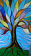 Abstract Tree art (ART_7232_44724) - Handpainted Art Painting - 12in X 16in