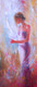 Woman Figurative painting (ART_4772_44855) - Handpainted Art Painting - 12in X 28in