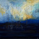 The Blue Evening (ART_7242_44951) - Handpainted Art Painting - 24in X 24in