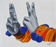 Kathakali Hasta Mudra (ART_7243_44971) - Handpainted Art Painting - 18in X 16in
