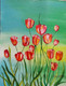 Tulip field (ART_7255_45347) - Handpainted Art Painting - 15in X 12in