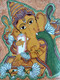 Ganesha (ART_7263_45489) - Handpainted Art Painting - 15in X 17in