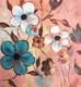 Flower painting  (ART_6706_45460) - Handpainted Art Painting - 15in X 15in
