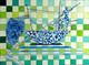The Diamond Sailor (ART_1149_19548) - Handpainted Art Painting - 15in X 11in
