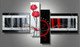 abstract, red abstract, multi piece red abstract