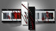 abstract, red abstract, multi piece red abstract