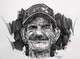 Face 1 (ART_7286_45905) - Handpainted Art Painting - 11in X 8in