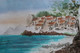 Italian village (ART_7299_46070) - Handpainted Art Painting - 14in X 11in