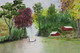 2 little huts (ART_7299_46033) - Handpainted Art Painting - 14in X 10in