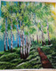 Birch trees (ART_7255_46223) - Handpainted Art Painting - 16in X 19in