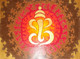 Auspicious ganesha (ART_7185_43567) - Handpainted Art Painting - 12in X 9in