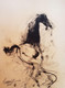 Being Horse Charcoal on Paper by Modern Artist (ART_7308_46329) - Handpainted Art Painting - 22in X 30in