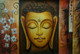 Buddha (White Flowers) (ART_1229_46453) - Handpainted Art Painting - 36in X 24in