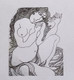 Nude Marker on Paper by Modern Artist (ART_7308_46633) - Handpainted Art Painting - 20in X 23in