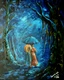 Blue Heaven (ART_6744_46702) - Handpainted Art Painting - 16in X 20in
