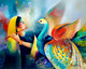 Enchant 8 (ART_3298_46835) - Handpainted Art Painting - 60in X 48in
