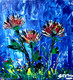 FLOWER-SCENIC (ART_7353_46819) - Handpainted Art Painting - 8in X 8in
