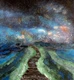 Nebula (ART_7354_46943) - Handpainted Art Painting - 9in X 10in