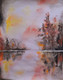 When the world meets it's shadow (ART_7001_46837) - Handpainted Art Painting - 11in X 14in