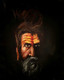 Agori-Indian monk (ART_7364_47080) - Handpainted Art Painting - 15in X 21in