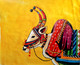 Indian Bullock (ART_7364_47077) - Handpainted Art Painting - 26in X 22in