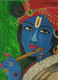 Krishna (ART_5318_47016) - Handpainted Art Painting - 10in X 14in