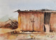 Abonded Shop (ART_4505_47459) - Handpainted Art Painting - 14in X 11in