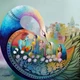 Affection 18 (ART_3298_47640) - Handpainted Art Painting - 36in X 36in