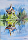 Ivy Temple-Xian China (ART_4505_47824) - Handpainted Art Painting - 15in X 21in